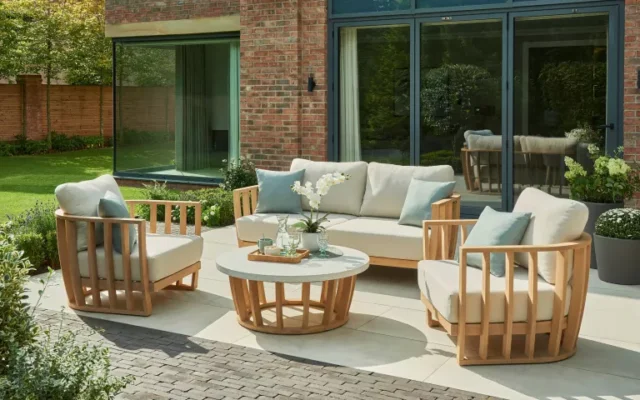 come pulire i mobili da giardino: sedie kettler fiji nel patio