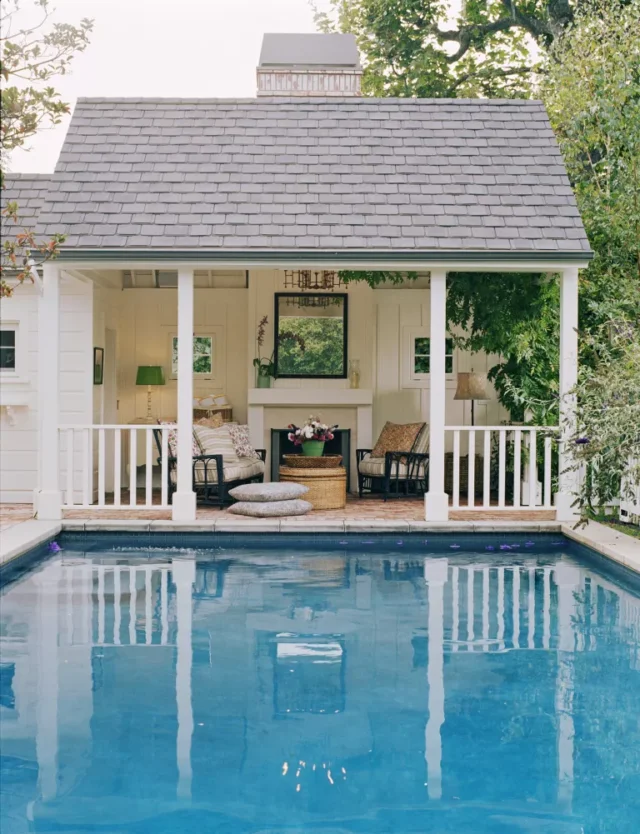 idee per la casa per piscina: casa per piscina rustica